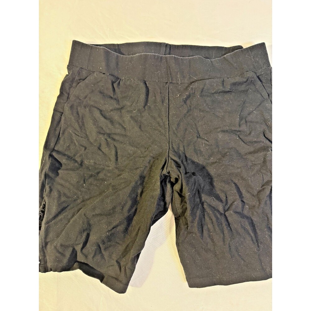 Torrid Biker Bike Shorts Black Stretch Women's Plus 1X Goth Lace Whimsygoth Gym